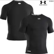 Under Armour UA Boys XS HG Sonic S/S Fitted Tee Shirt Black 1236087 FAST! A60