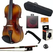 **GIFT PACKAGE** 1/4 Solid Wood Student Violin w Case Bow Rosin String Tuner