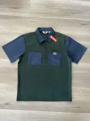 BRAND NEW Supreme Ben Davis Half Zip Work Shirt FW19 Size Small Navy Button