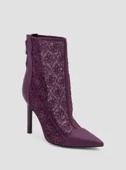 GUESS Purple Sinthy Logo Boots in Pink Size: 7, Synthetic