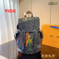 在飛比找蝦皮購物優惠-【Vick 24h出貨】 經典印花後背包 潮流時尚休閒背包 