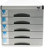 Aluminum Alloy Lockable Desk File Cabinet with A4 File Drawer for Data Storage (Color:5)