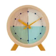 Cloudnola Flor Wood Desk and Alarm Clock Turquoise, 7.1 inch Diameter, Silent...