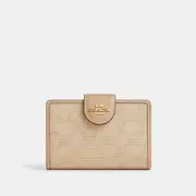 Medium Corner Zip Wallet With Signature Canvas