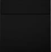 LUXPaper Square Invitation Envelopes | Peel & Press | 5" x 5" | Midnight Black | 80lb. Text | 50 Qty