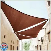 ColourTree 14' x 14' x 19.8' Brown Sun Shade Sail Right Triangle CTSLRT14 - C