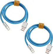 2pcs Mobile Phone Fast Charging Cable USB Type C Quick Charging Cable Mobile Phone Charging Cord Compatible with Redmi Note 11 11s 11 Pro, Blue
