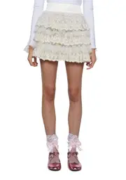 [Sugar Thrillz] Demure Cascades Mini Skirt