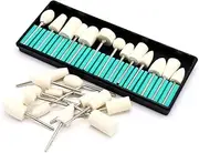minkissy 1Set Nail Grinding Heads for Manicure Professional Nail Polishing Burrs for Nail Drill Abrasive Grinding Bits for Buffing and Shaping Nails Beige