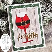 Christmas Wine Glass Metal Die Cuts,Christmas Snata Cup Cutting Dies Cut Stencils DIY Scrapbooking Photo Decorative Embossing Paper Dies for Scrapbooking Card Making