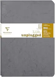Clairefontaine Essentials A4 Stapled Lined Notebook, Grey (Pack of 2)