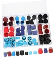 ULTECHNOVO 77pcs Car Air Conditioning Repair Condensate Plate Leak off Adapter Pan Valve Core Tool Plug Can Pro Rotary Thermostat Blower Levers Center Sealant Float Blitz Plastic