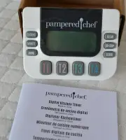 Pampered Chef ~NEW~ DIGITAL TIMER & CLOCK - 4 Way w/Unique Beeps - Wearable