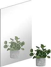 SUEOUX 40 x 30 cm Self-Adhesive Acrylic Mirror HD Adhesive Mirror Large Frameless Plastic Mirror 3 mm Thickened Acrylic Mirror Tiles Unbreakable Mirror Rectangular Wall Adhesive Mirror for Home