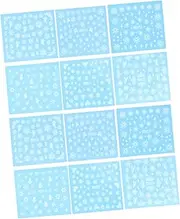 DIY Christmas Nail Stickers 24 Pack Snowflake Nail Art Decals for Women Safe No Odor Random Style
