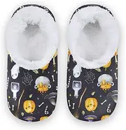 [Caihoyu] Slipper for Kids Girls Boys Coral Fleece Non-Slip Lightweight House Slipper Socks Home Indoor