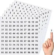 Numbered Stickers,7X Consecutive Number Labels - 1 Inch Round Adhesive Decal 1 to 100 for Outdoor Indoor Locker Storage Toolbox