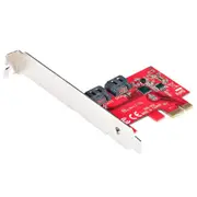 StarTech.com SATA PCIe Card - 2 Port PCIe SATA Expansion Card - 6Gbps - Full/Low Profile - PCI Express to SATA Adapter/Controller - ASM1061 Non-Raid - PCIe to SATA Converter [2P6G-PCIE-SATA-CARD]