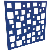 ProtectorAl 300-1200w x 300-1200h Dark Blue/Gloss White Squares Unframed Composite Deco Panel