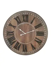 [Willow & Silk] MDF Roman Numeral Wall Clock 60cm in Rust