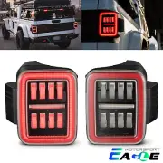 LED Tail Lights Fit 2019-2024 Jeep Gladiator JT NOVA-Series Prismatic Black-Red (for: Jeep)