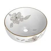 Cefito Bathroom Basin Ceramic Vanity Sink Hand Wash Bowl with Pattern 41x41cm