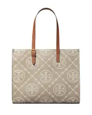 Tory Burch T Monogram Contrast Embossed Leather Medium Tote