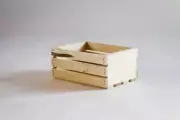 Wood Crate | Small Natural Wooden Storage Box for Organizing & Home Décor