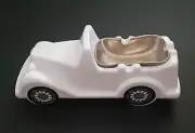 Classic Old Time Car Ashtray White Plastic Vintage In Factory Box NOS READ