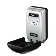 Master Lock Black Wall Mount Key Lock Box with Light Up Dials, Set/Reset Comb...