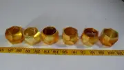 Gold Metal Geometric Napkin Rings Set of 6 Kitchen Dinner India