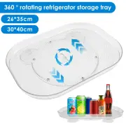 Lazy Susan Turntable Organizer for Refrigerator 360 Degree Rotating halOc
