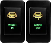 12V 3A MOMENTARY Push button Switch WINCH IN WINCH OUT for Nissan PATROL GQ (1987~1997) GU Series 1 (1997~2001) AMBER GREEN