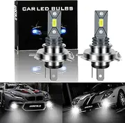 HOCOLO 2x F2 H4 6000K Car LED Fog Lights Replace Halogen Bulbs,3570 CSP-Chips 80W 8000LM,Bright IP68 Waterproof Vehicle Lamp Accessories Exterior Automotive (White, H4/HB2/9003)