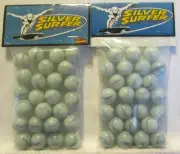 2 Bags Of Silver Surfer Superhero comic book Promo Marbles