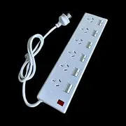 6 Way Power Board Overload Protector POWERBOARD with Individual SWITCHES New