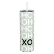 Ho Ho XO Skinny Tumbler Size 8.25in H 20oz Pack of 2 Fun Holiday Design