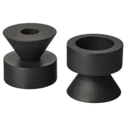 STOCKHOLM 2025 candlestick/tealight holder, black, 6 cm