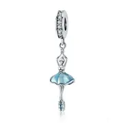 Silver plating Ballet Girl Ballet Angel Pendant Charm Fit Women Charm Bracelet DIY Jewelry