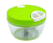 Manual Hand-held Food Chopper for Vegetable Fruits Nuts Onions Chopper Hand Pull Mincer Blender Mixer Food Processor-Green