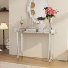 Fascinating 1.2M Mirrored Console Table Accent Vanity Table Entry Foyer Bedroom