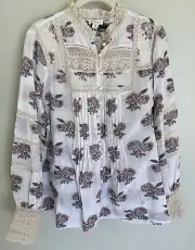 NWT Sundance Catalog Women's “Torrey Blooms Top” Size PXL $148