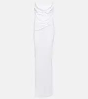 [Alex Perry] Alex Perry Draped corset jersey gown AU 14 white