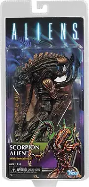 NECA ALIENS: SCORPION ALIEN XENOMORPH W/ BENDABLE TAIL 9 in DELUXE ACTION FIGURE