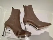 CASADEI 9 39.5 Pull On Stiletto Metal Blade Spike Heel Ankle Boots $1250