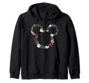Disney Mickey and Friends Mickey Floral Outline Zip Hoodie Japan