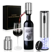 Electric Wine Opener Set,4-in-1 Wine Gifts Box with Automatic Corkscrew Wine ...