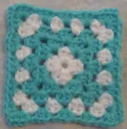 Miniature DOLLHOUSE BABY Crochet Mini BLANKET, Afghan, Quilt, Motif #13