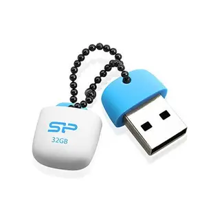 【SP廣穎，終身保固】【台灣精品獎】USB2.0 Touch T07 繽紛活力碟 32GB (粉藍)