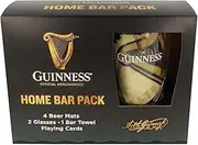 Official Guinness Home Bar Pack with Mats, Glasses, Towel & Cards